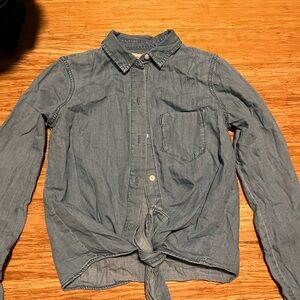 Madewell Soft Blue Denim Top